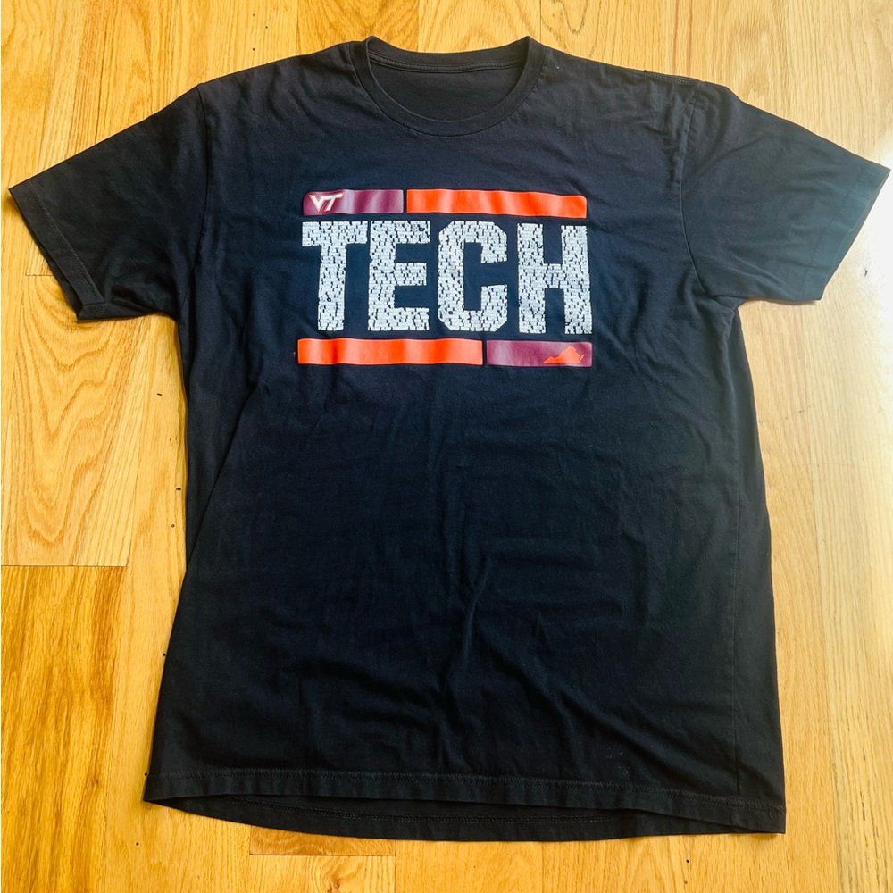 Virginia Tech Hokies Football TShirt, Black, XL